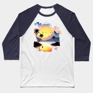 Tropical Island Paradise - Tropical Vibes Baseball T-Shirt